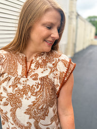 Golden Paisley Top