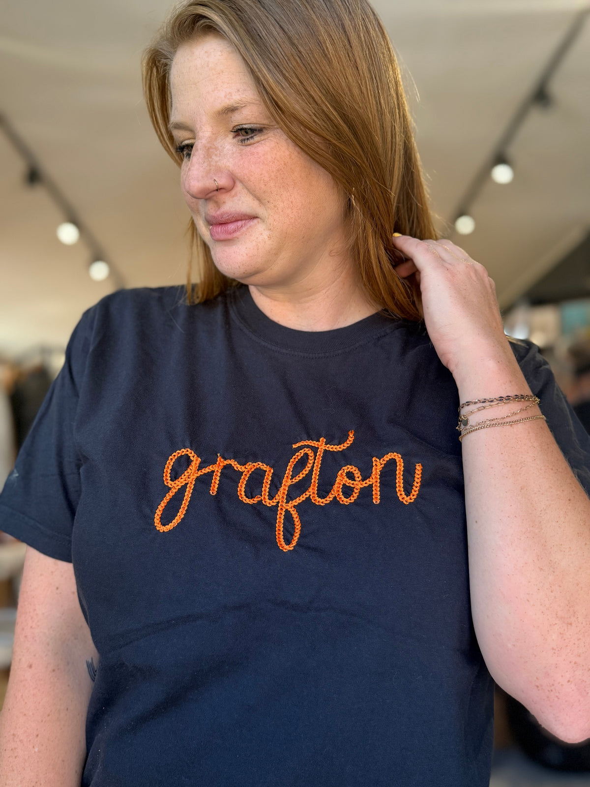Grafton Embroidered Center Tee
