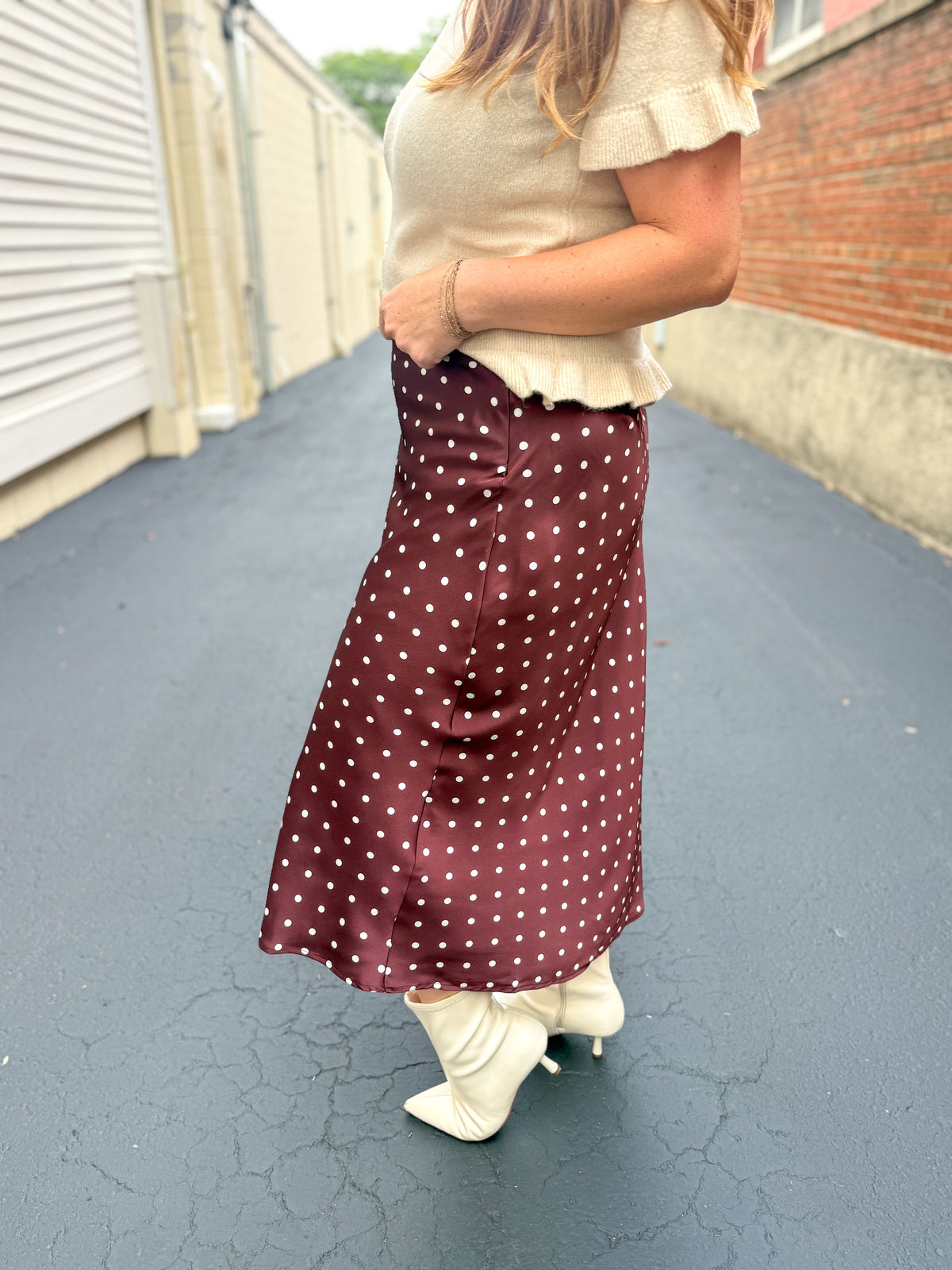 Chocolate Polka Dot Skirt