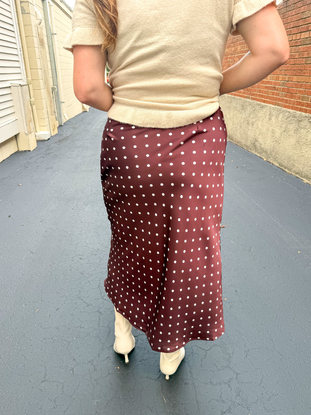 Chocolate Polka Dot Skirt