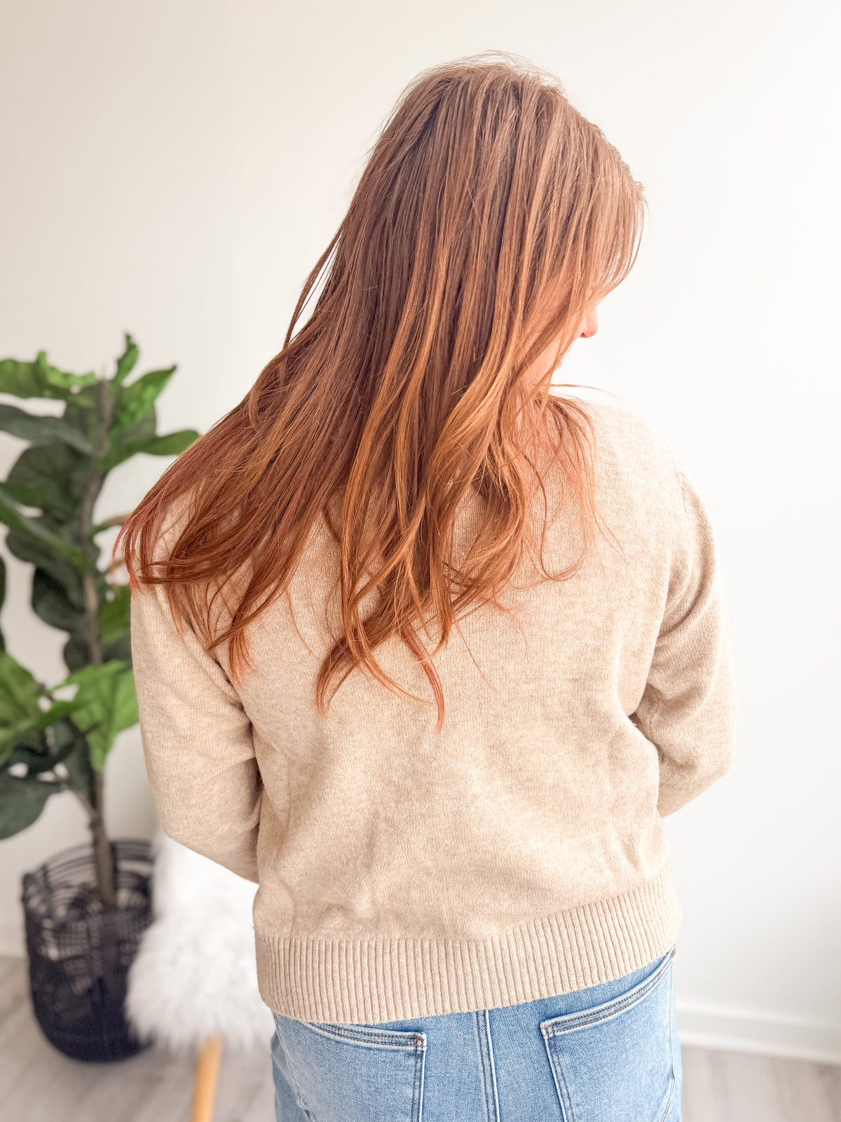 Simple Stitch Button Cardigan