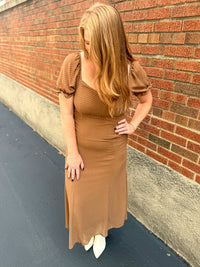 Golden Dottie Midi Dress