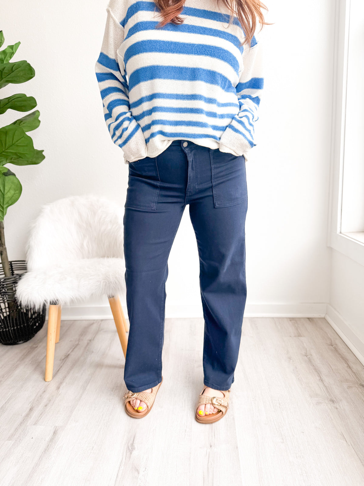 Navy Relaxed Pocket Jeans