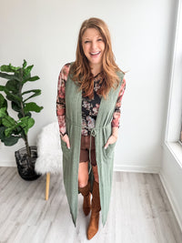Sage Rib Maxi Duster