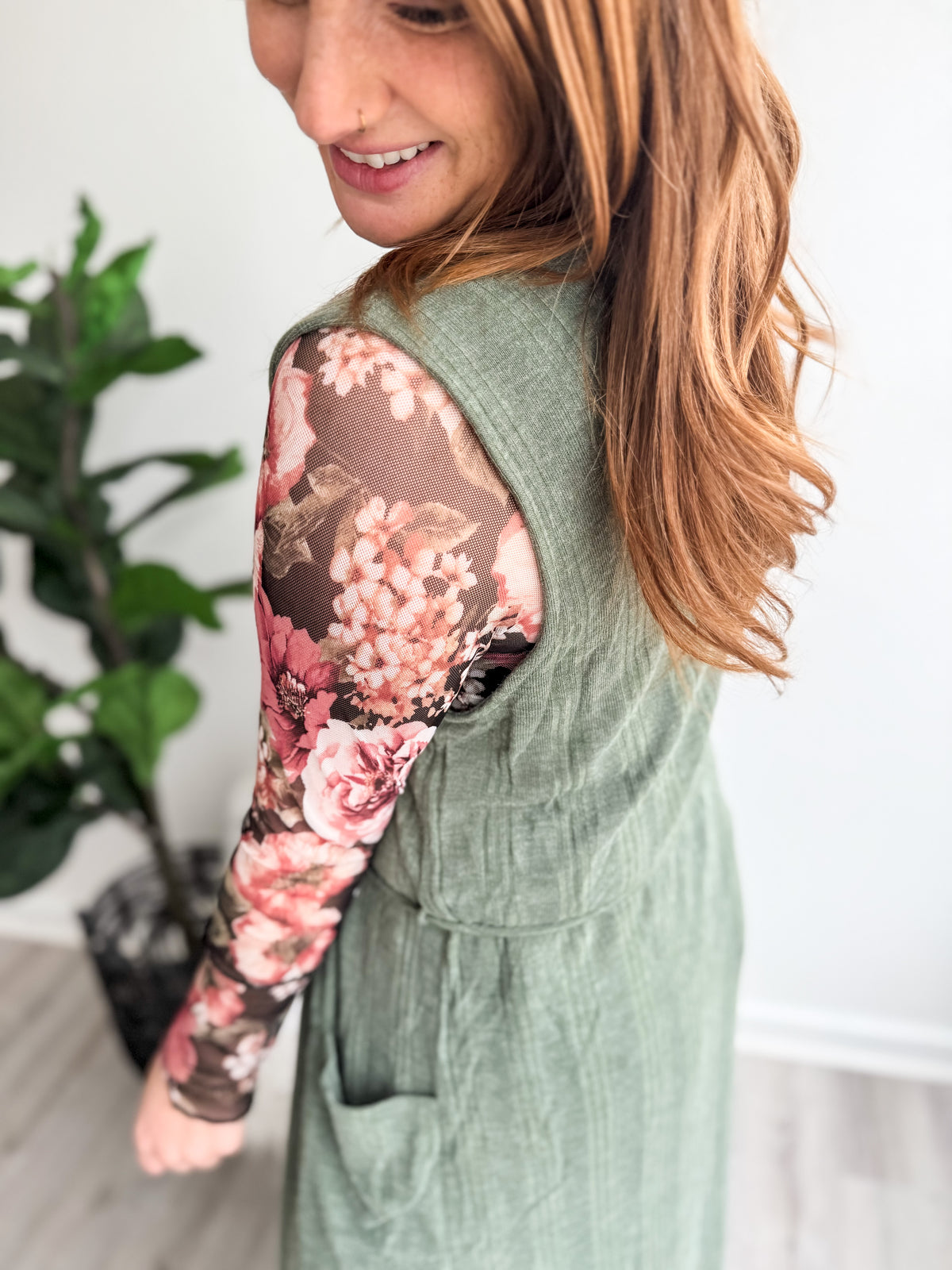 Sage Rib Maxi Duster
