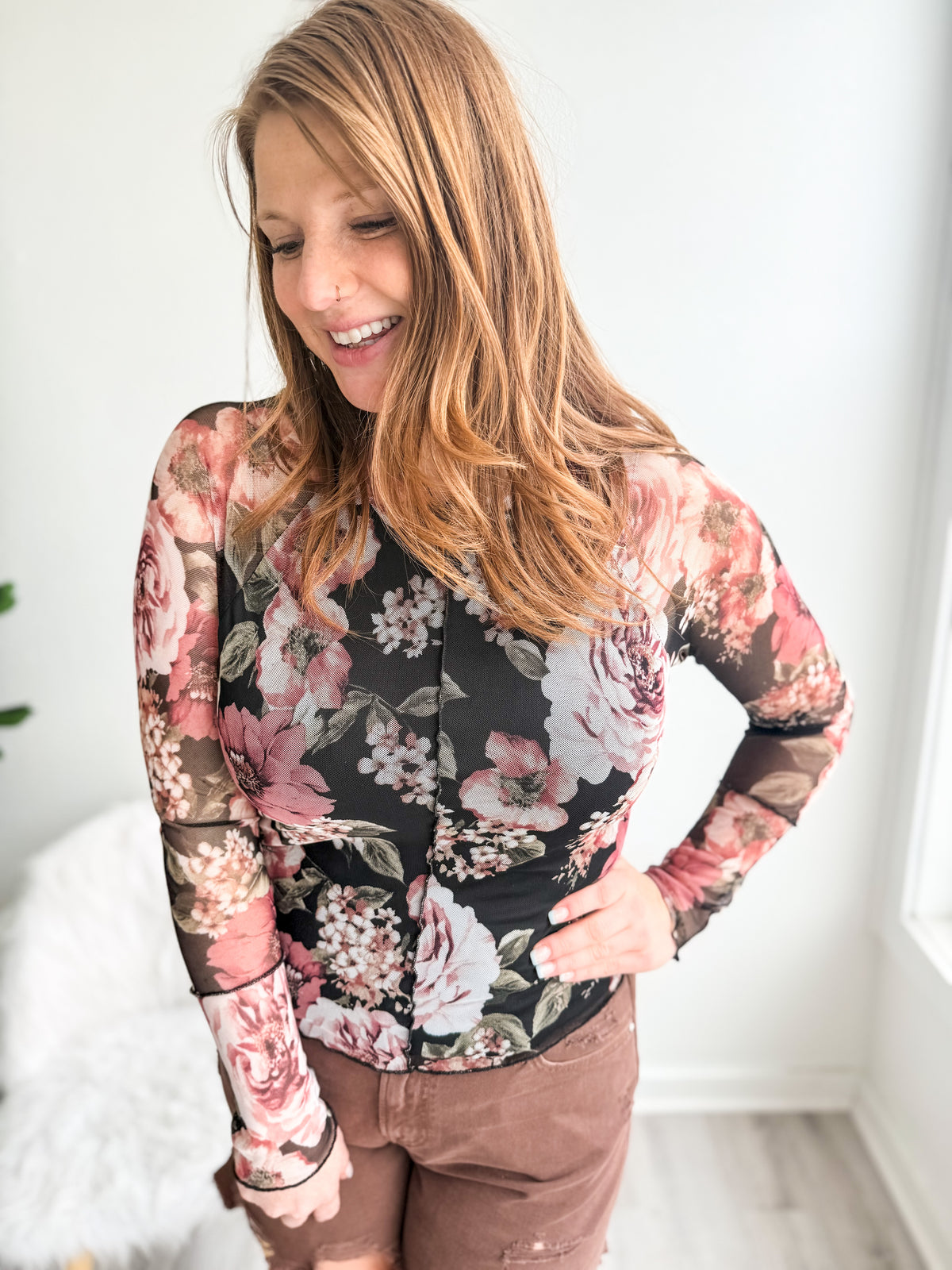 Sheer Romance Floral Top
