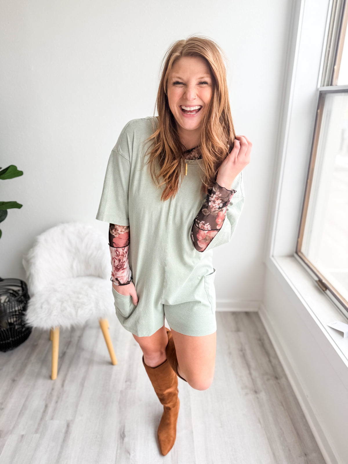Sage Breeze Romper