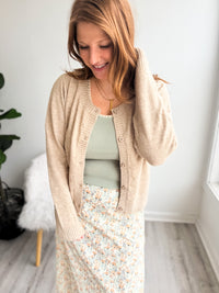 Simple Stitch Button Cardigan