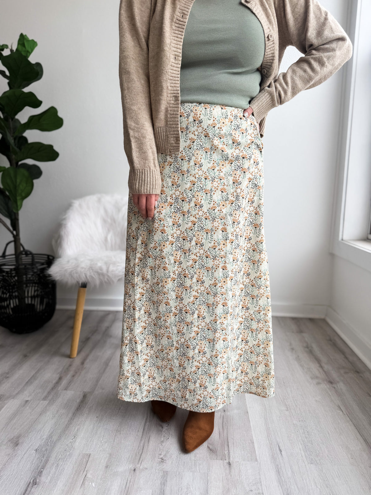Lemon Leaf Slip Skirt
