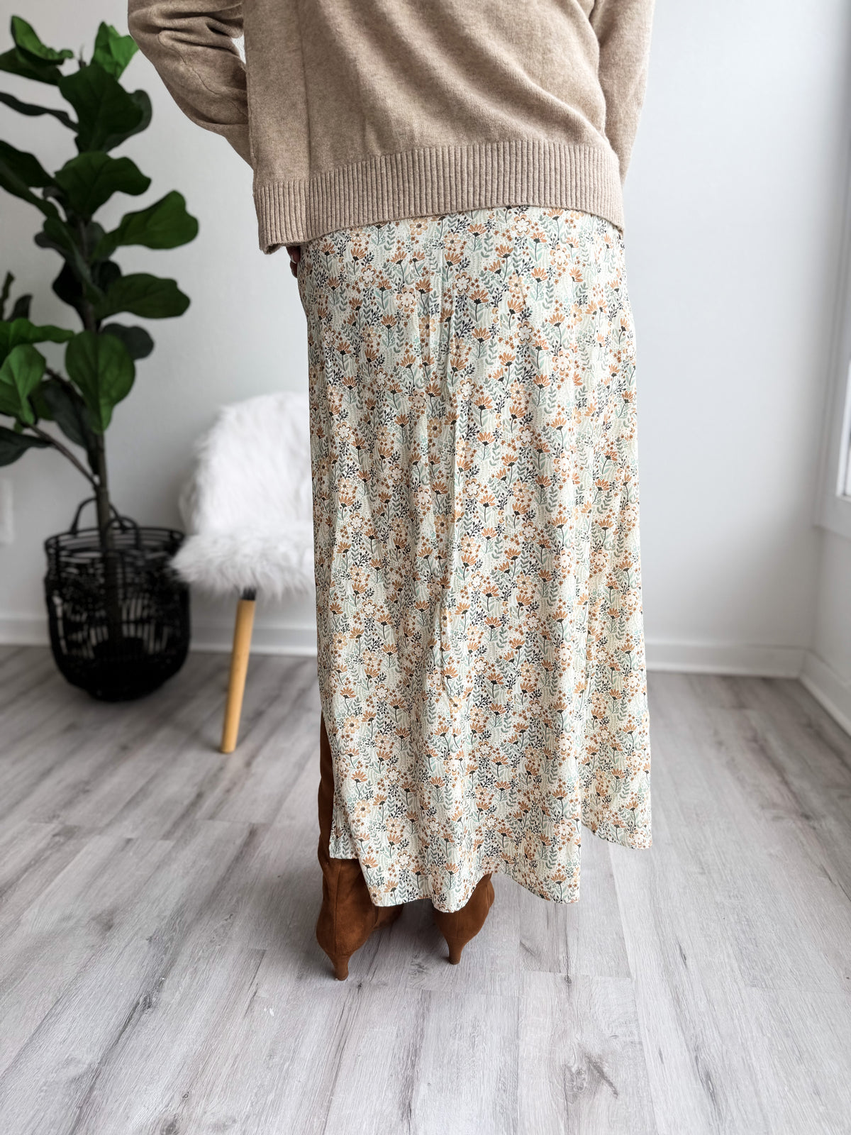 Lemon Leaf Slip Skirt