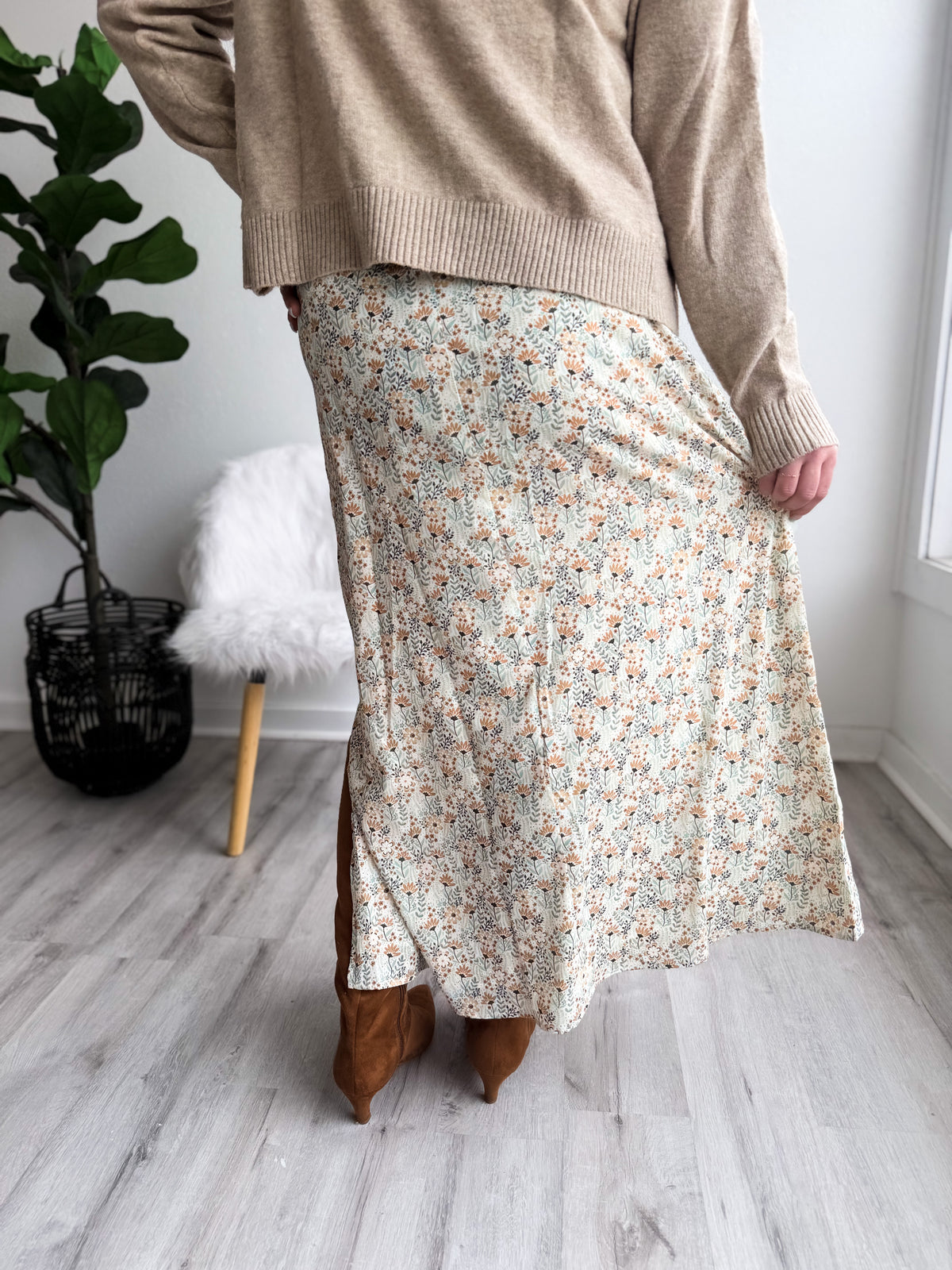 Lemon Leaf Slip Skirt
