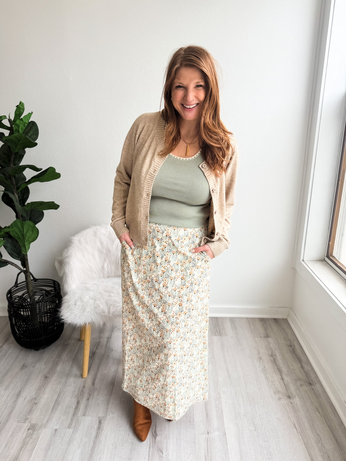 Lemon Leaf Slip Skirt