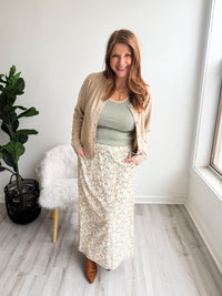 Lemon Leaf Slip Skirt