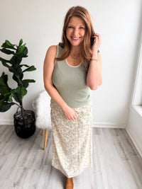Lemon Leaf Slip Skirt