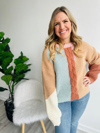 Ollie Colorblock Ribbed  Sweater