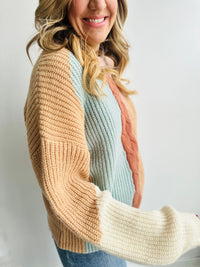 Ollie Colorblock Ribbed  Sweater