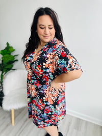 Paradise Floral Wrap Midi Dress