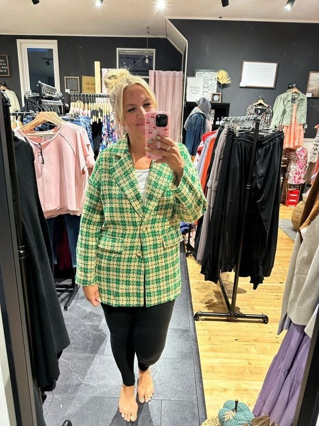 Green Plaid Shacket*