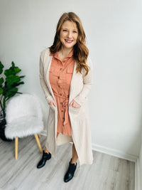 The Jamie Duster Cardigan - Oatmeal