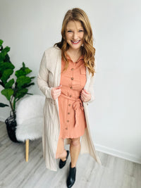 The Jamie Duster Cardigan - Oatmeal