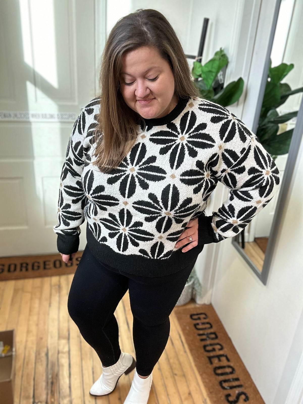 Good Old Days Flower Sweater