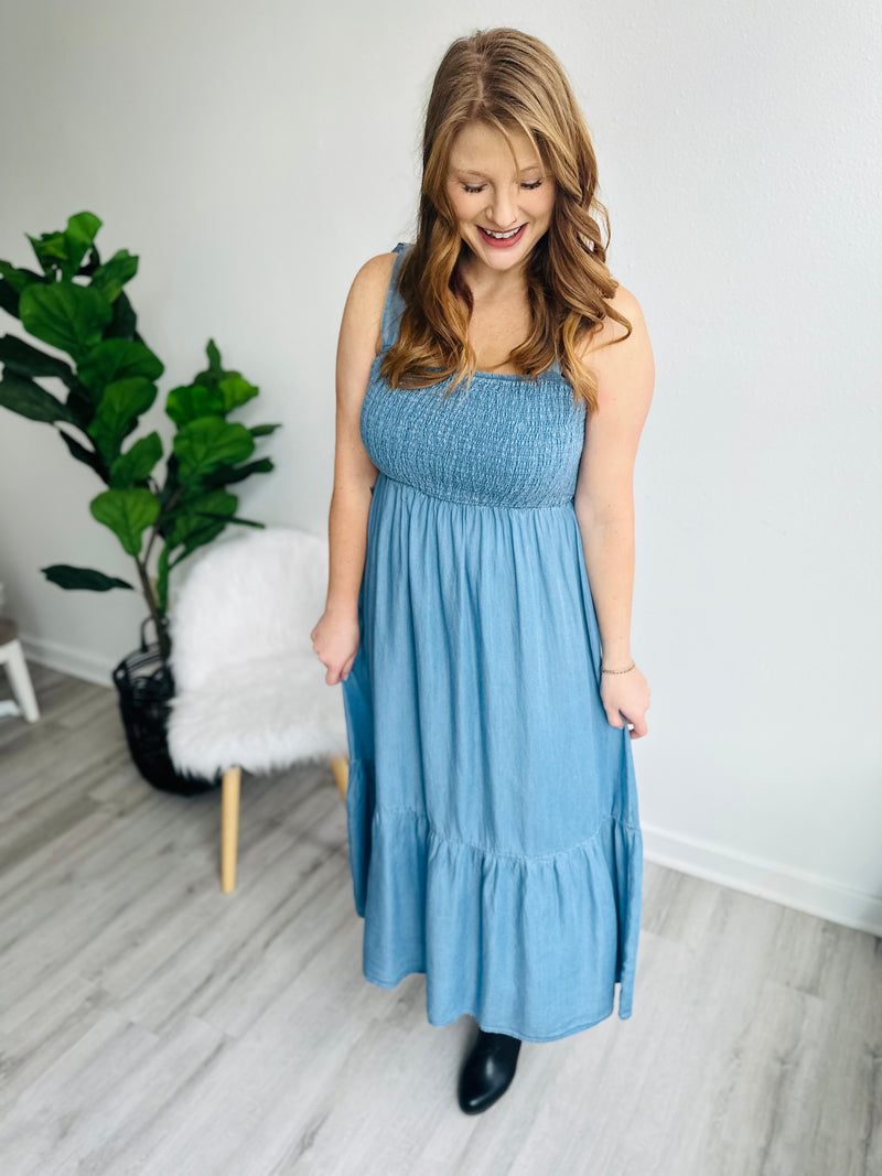 Chambray Tie Dress