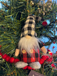 Red Gingham Short Gnome Decor