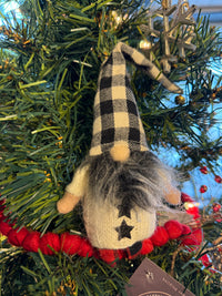 Gingham Gnome Decor - Gray Beard