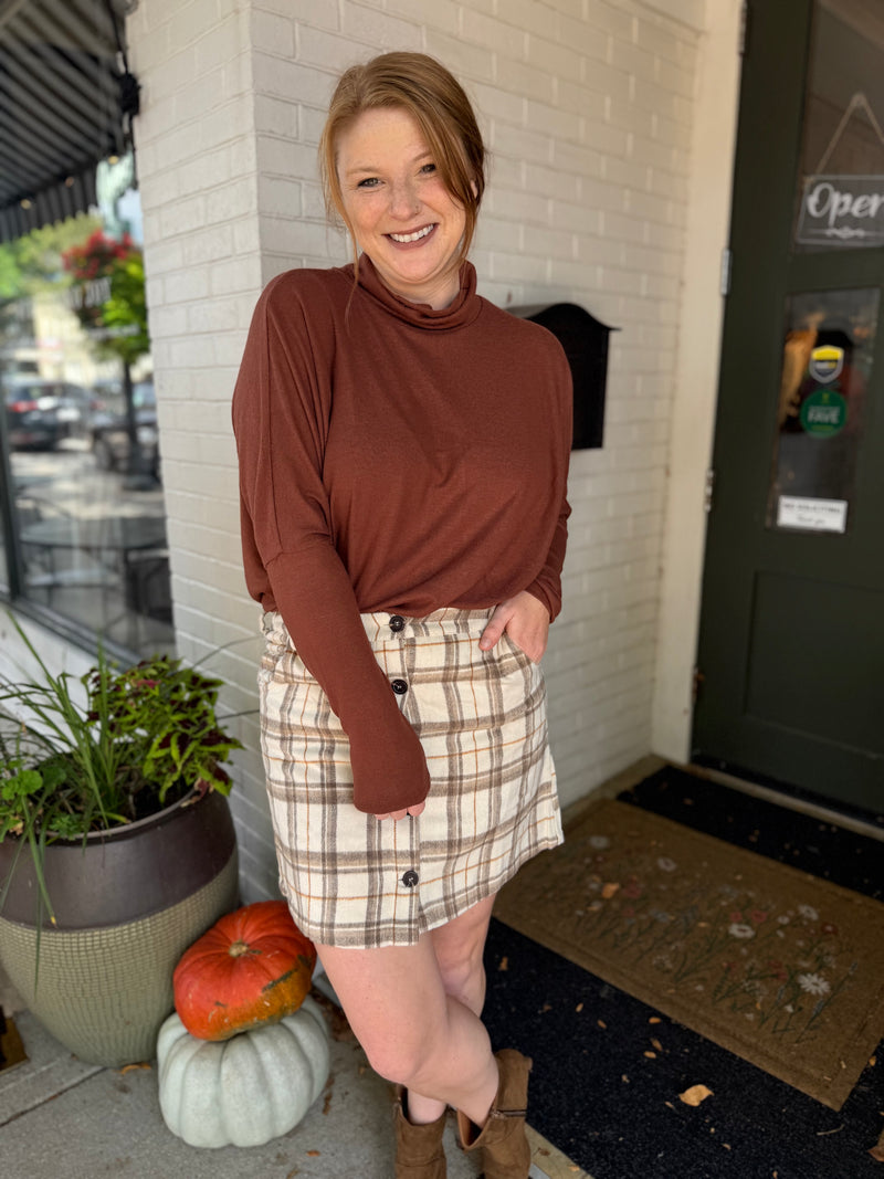 Simple Turtleneck - Dusty Espresso