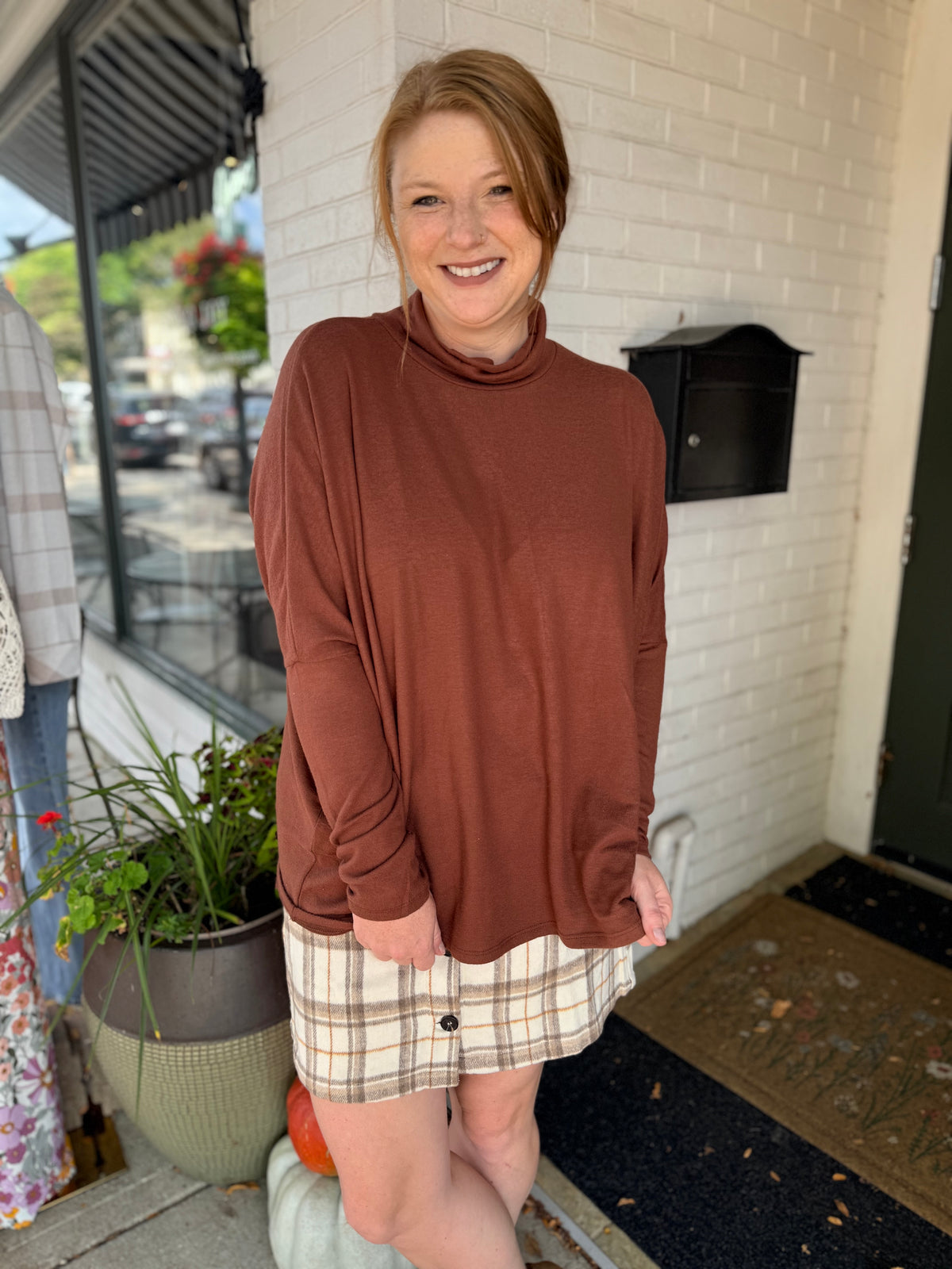 Simple Turtleneck - Dusty Espresso