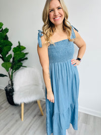 Chambray Tie Dress