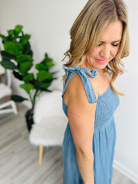 Chambray Tie Dress