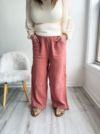 Desert Rose Gauze Joggers
