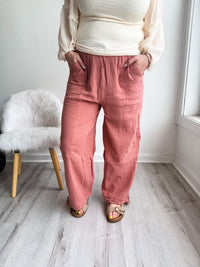 Desert Rose Gauze Joggers