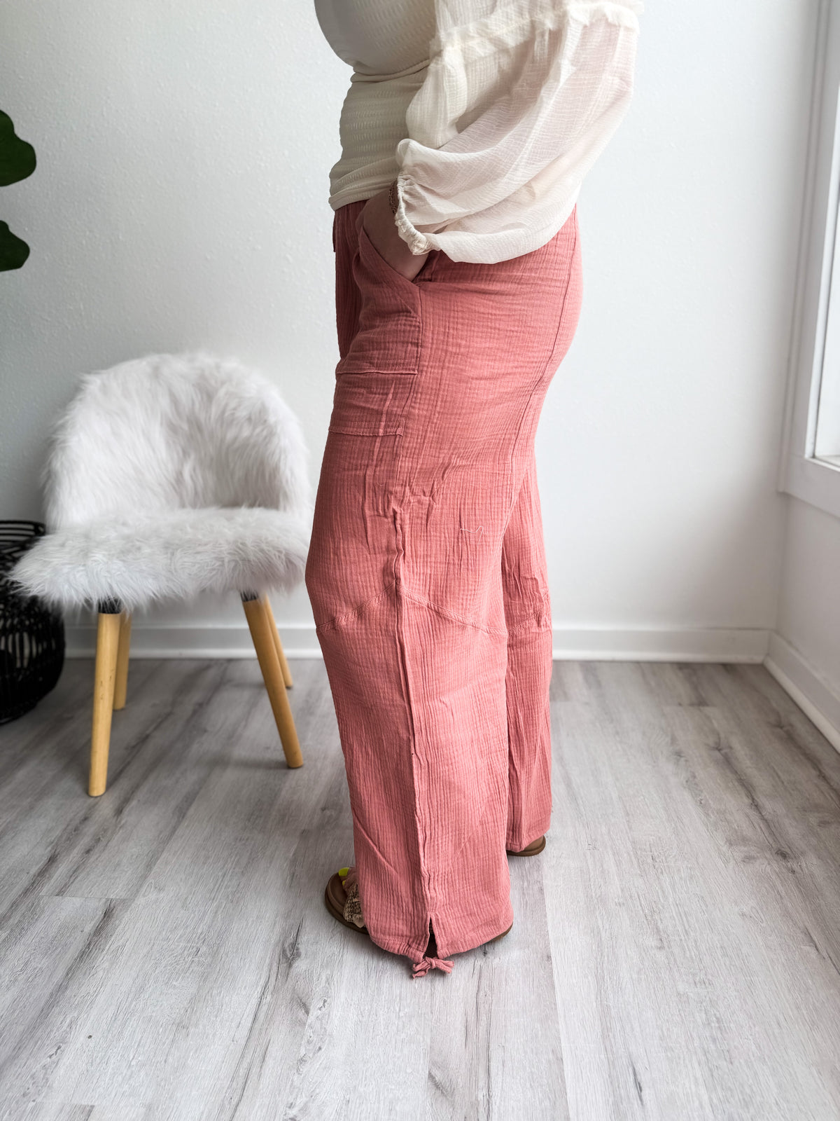 Desert Rose Gauze Joggers
