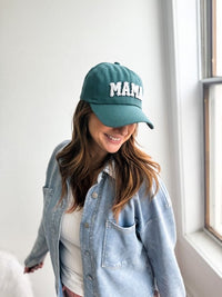Teal Sherpa Mama Baseball Cap