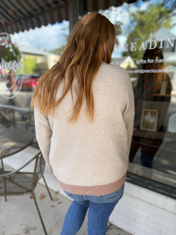 Taupe Dog Cardigan