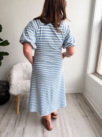 Light Blue Striped Dress