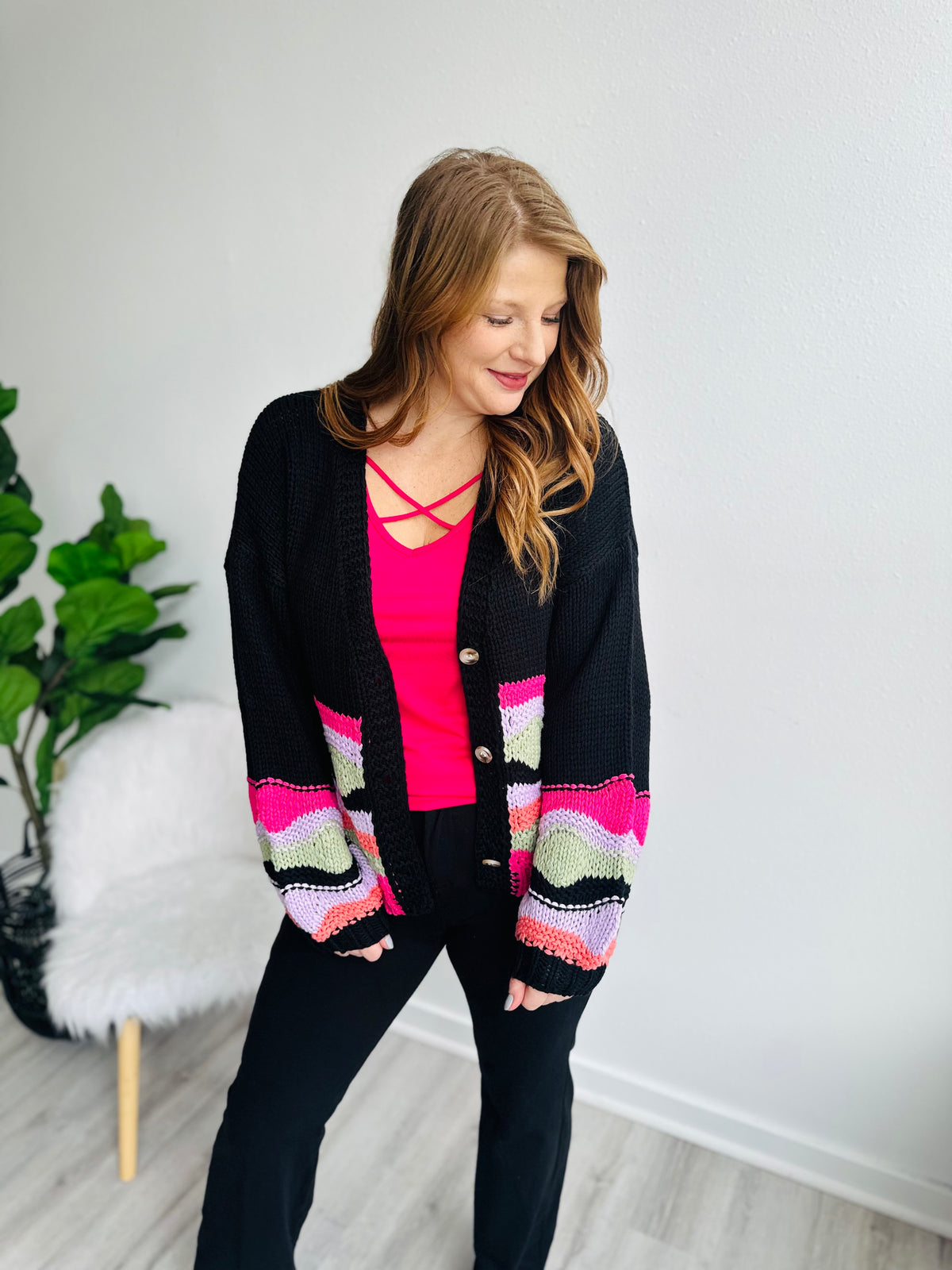 Pops Of Color Cardigan