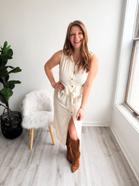 Sandstone Tie Dress