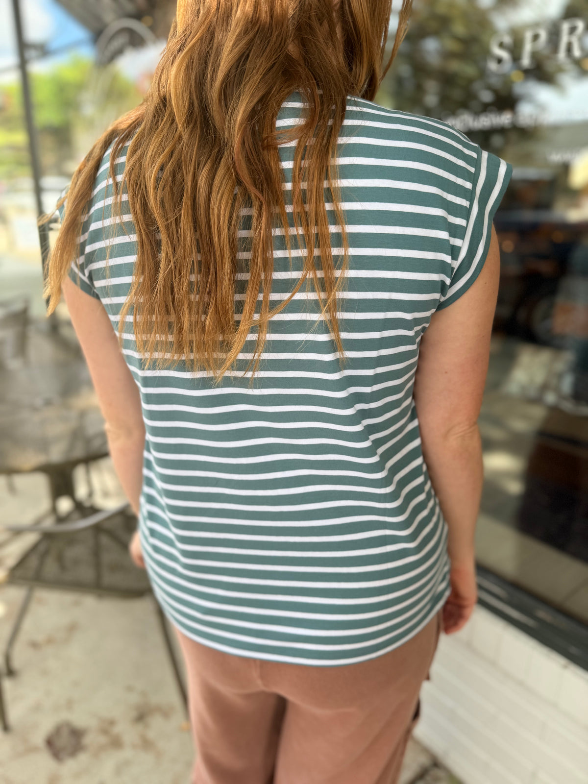 Seafoam Stripe Short Sleeve