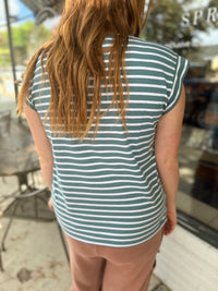 Seafoam Stripe Short Sleeve
