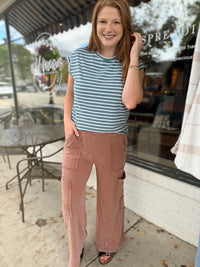 Seafoam Stripe Short Sleeve