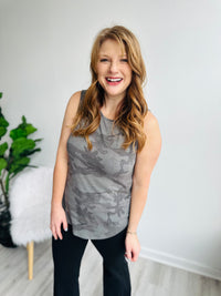 Camo Soft Sleeveless Relaxed Top