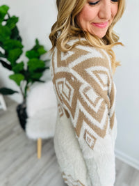 Neutral Dreams Fluffy Aztec Cardigan