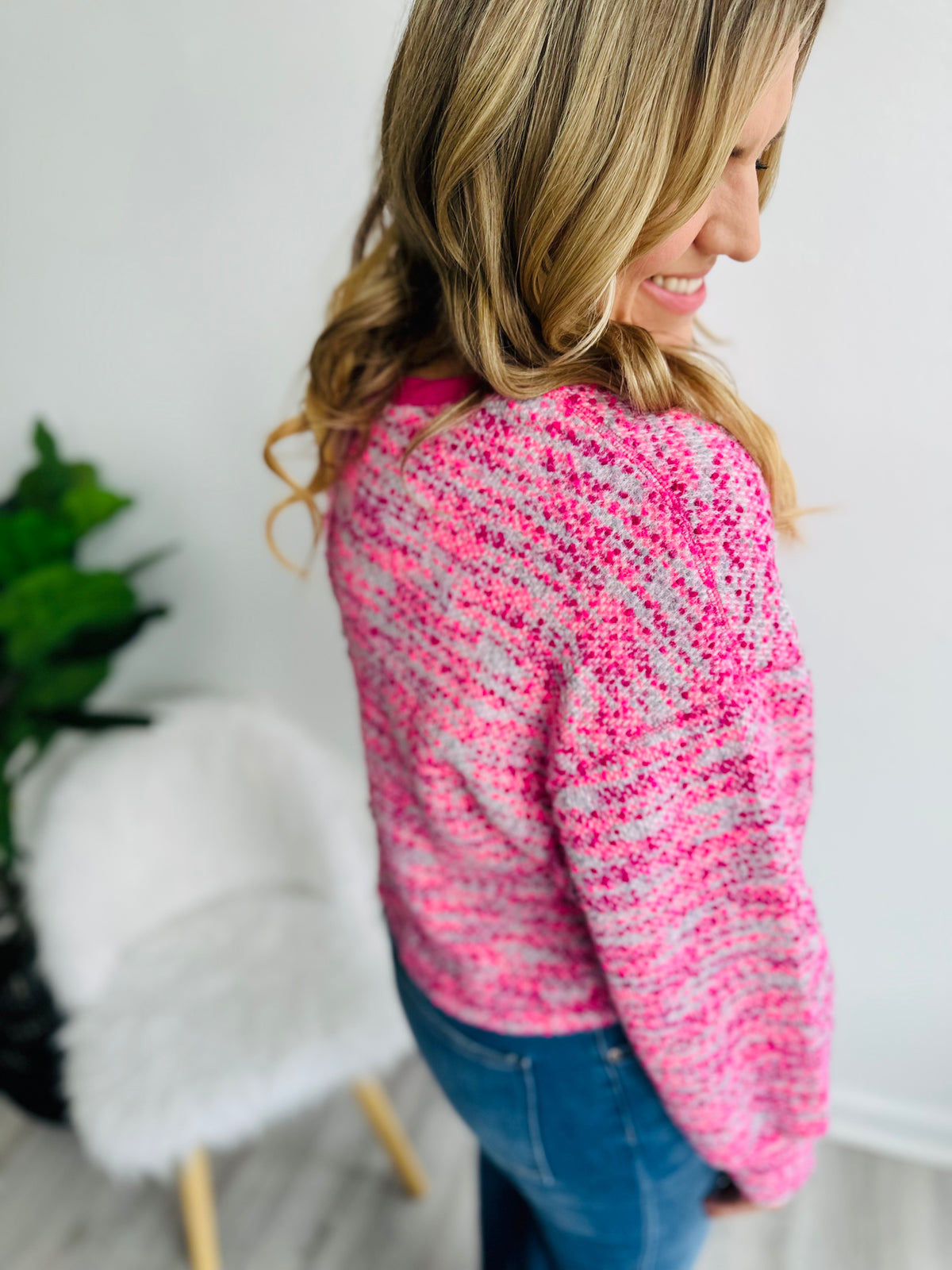 Pink Speckled Sweater