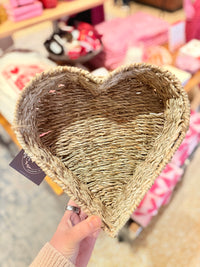 LARGE Woven Heart Basket
