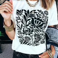 Black Floral Graphic Tee