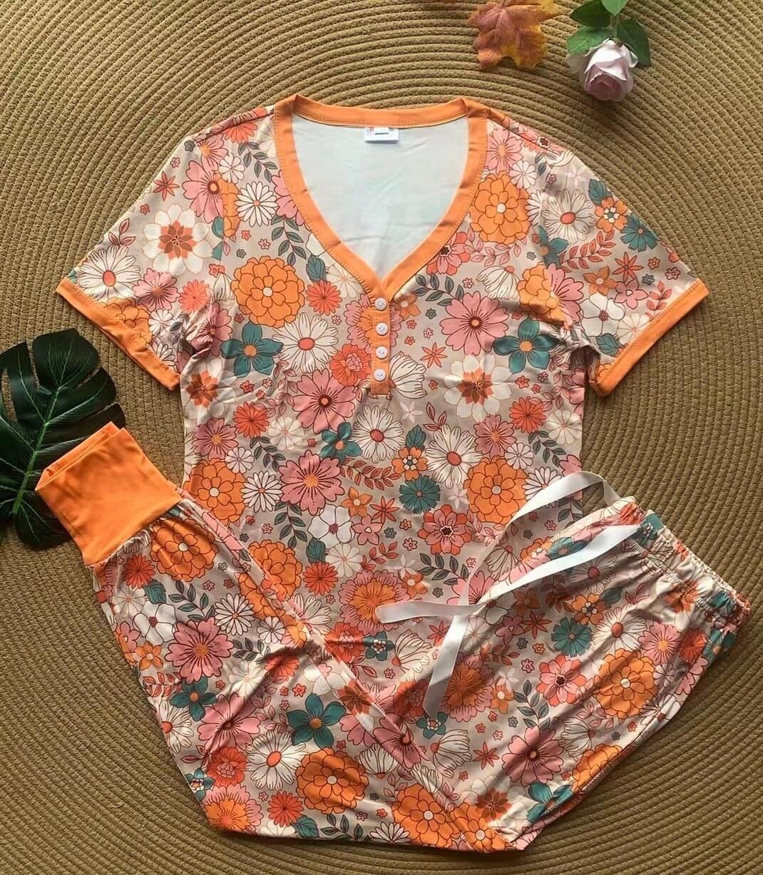 SUNSET FLORAL PJ SET