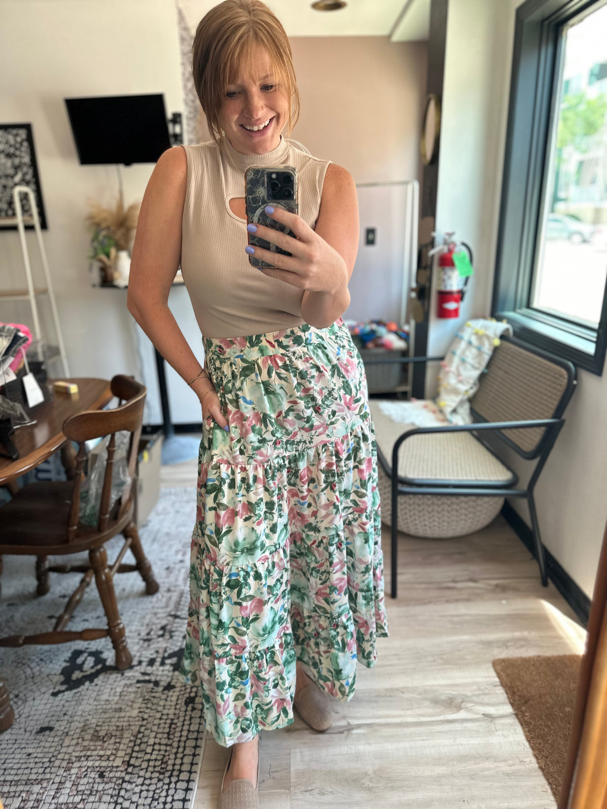 Clara Floral Maxi Skirt*